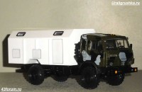 Комплект для сборки: упрощенная надстройка 1:43 автомобильный кузов-фургон К 4350-11 для КамАЗ-4350, -43502, -4326 и других (Клен)