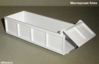 Комплект для сборки 1:43 сменный кузов-контейнер (бункер) 6 метров, с задним бортом с верхней навеской для грузовых автомобилей (Клен)