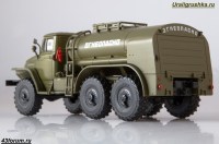 Коллекционная масштабная модель 1:43 Автоцистерна 6х6 ТЗ-5 (375) на шасси Миасский-375 с журналом №10 (Легендарные грузовики СССР)