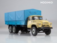 Масштабная модель 1:43 Бортовой автомобиль 6х4 ЗиЛ-133Г1, с тентом, с журналом №28 (Легендарные грузовики СССР)