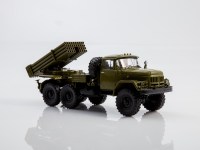Масштабная модель 1:43 Боевая машина 9П138 РСЗО «Град-1» на шасси ЗиЛ-131, с журналом №49 (Легендарные грузовики СССР)