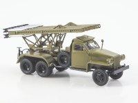  Масштабная модель 1:43 БМ-13Н ''Катюша'' на шасси Studebaker US6 с журналом №112 (Легендарные грузовики СССР)
