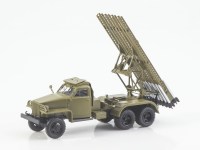  Масштабная модель 1:43 БМ-13Н ''Катюша'' на шасси Studebaker US6 с журналом №112 (Легендарные грузовики СССР)