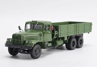 Масштабная модель 1:43 Трехосный бортовой автомобиль 6х4 КрАЗ-257Б1, с журналом №114 (Легендарные грузовики СССР)