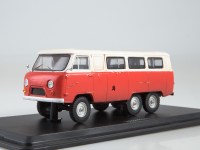 Масштабная модель 1:43 Опытный микроавтобус 6х6 УАЗ-452К со следами эксплуатации (Lastochka)