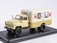 Масштабная модель 1:43 Фургон-автомагазин ЛуАЗ-37031 (52) на шасси автомобиля 4х2 Горький-52, бежевый, Start Scale Models (SSM)