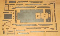 Сборная модель 1:43 Трехосный советский прицеп-тяжеловоз ЧМЗАП-5208 для перевозки спецтехники (Клен)