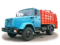 Сборная модель 1:43 Мусоровоз МКЗ-10 (4333), (МКЗ-22003), на шасси автомобиля 4х2  ЗиЛ-4333 (AVD Models)