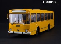 Масштабная модель 1:43 Городской автобус ЛАЗ-4202, желтый с журналом №12 (Наши Автобусы. Modimio)