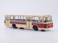 Масштабная модель 1:43 Советский автобус ЛиАЗ-677 с журналом №28 (Наши Автобусы. Modimio)