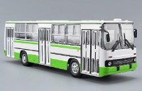 Масштабная модель 1:43 Городской автобус Икарус, Ikarus-260,  белый, зеленый, с журналом №4, перевыпуск 2026 г. (Наши Автобусы. Modimio)