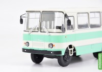Масштабная модель 1:43 Отечественный автобус Таджикистан-3205 с журналом №47 (Наши Автобусы. Modimio)