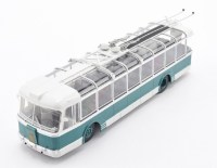 Масштабная модель 1:43 Экскурсионный троллейбус СВАРЗ ТБЭС (ВСХВ) с журналом №56 (Наши Автобусы. Modimio)