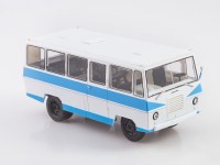 Масштабная модель 1:43 Советский мелкосерийный служебный автобус Уралец-66 с журналом №67 (Наши Автобусы. Modimio)