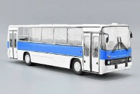 Масштабная модель 1:43 Двухдверный автобус Икарус-260.51, Ikarus-260.51, белый, синий с журналом №81 (Наши Автобусы. Modimio)