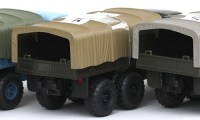 Коллекционная масштабная модель 1:43 Грузовой автомобиль КрАЗ-255 с тентом, хаки (Наш Автопром)