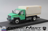 Коллекционная масштабная модель 1:43 Бортовой автомобиль 4х2 ГАЗон Некст C41R11 с тентом (Наш Автопром)