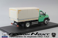 Коллекционная масштабная модель 1:43 Бортовой автомобиль 4х2 ГАЗон Некст C41R11 с тентом (Наш Автопром)