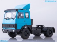 Коллекционная масштабная модель 1:43 Седельный тягач 4х2 МАЗ-5432, ранний, со спойлером, голубой (Наши Грузовики №43)