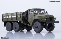 Масштабная модель 1:43 Советский бортовой автомобиль 6х6 Миасский-375Д без тента, хаки (Наши Грузовики)
