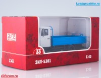 Коллекционная масштабная модель 1:43 Бортовой автомобиль 4х2 ЗиЛ-5301 Бычок, без тента (Наши Грузовики)