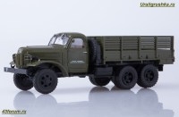 Коллекционная масштабная модель 1:43 Бортовой автомобиль 6х6  ЗиС-151 без тента, хаки (Наши Грузовики)