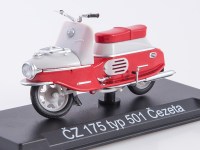 Масштабная модель 1:24 Чехословацкий мотороллер Čezeta 501 с журналом №53 "Наши Мотоциклы" (MODIMIO Collections)