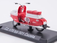 Масштабная модель 1:24 Чехословацкий мотороллер Čezeta 501 с журналом №53 "Наши Мотоциклы" (MODIMIO Collections)