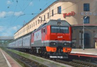  Масштабная модель 1:87 Современный российский электровоз ЭП2К с журналом №3х (Наши Поезда. Modimio)