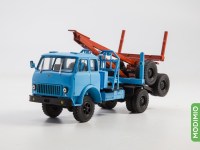 Масштабная модель 1:43 Вездеходный лесовоз МАЗ-509 с прицепом-роспуском, с журналом №45 (Легендарные грузовики СССР)