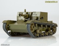 Коллекционная масштабная модель 1:43 Самоходка АТ-1 с журналом Наши Танки №27 (MODIMIO Collections)