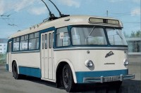 Масштабная модель 1:43 Советский троллейбус Киев-4 с журналом №54 (Наши Автобусы. Modimio)