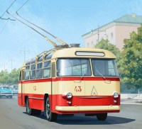 Масштабная модель 1:43 Советский троллейбус ЛАЗ-695БТ с журналом №82 (Наши Автобусы. Modimio)