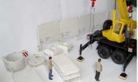 Панель забора в комплекте с основанием в собранном виде 1:43 (Мастерская)