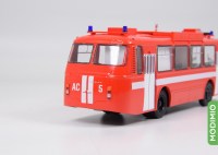 Масштабная модель 1:43 Пожарный автобус АС-5 (ЛАЗ-695Н) с журналом №5 (Наши Автобусы. Спецвыпуск. Modimio)