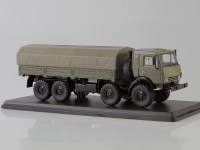 Масштабная модель 1:43 Российский полноприводный бортовой автомобиль 8х8 Мустанг КамАЗ-6350 с тентом, хаки, Start Scale Models (SSM)