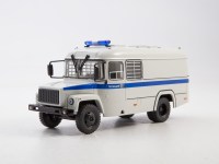 Масштабная модель 1:43 Автобус для перевозки заключенных КАвЗ-3976 АЗ с журналом №3 (Наши Автобусы. Спецвыпуск. Modimio)