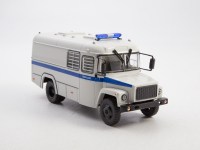 Масштабная модель 1:43 Автобус для перевозки заключенных КАвЗ-3976 АЗ с журналом №3 (Наши Автобусы. Спецвыпуск. Modimio)