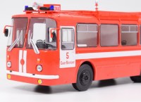 Масштабная модель 1:43 Пожарный автобус АС-5 (ЛАЗ-695Н) с журналом №5 (Наши Автобусы. Спецвыпуск. Modimio)