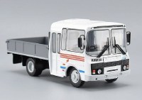 Масштабная модель 1:43 Грузовой внутризаводской автобус -3205-30К с журналом Спецвыпуск №18 (Наши Автобусы. Modimio)