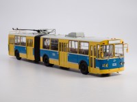 Масштабная модель 1:43 Троллейбус ЗиУ-10 (ЗиУ-683, ЗиУ-6205), желтый, синий, бортовой 1606, Советский автобус (СОВА)