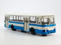 Масштабная модель 1:43 Городской автобус -677М, бело-синий, Советский Автобус (СОВА)