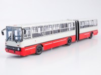 Масштабная модель 1:43 Городской сочлененный автобус Икарус-280.64, Ikarus-280.64, белый, красный низ, Советский Автобус (СОВА)