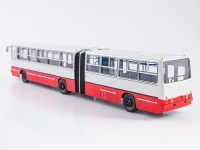 Масштабная модель 1:43 Городской сочлененный автобус Икарус-280.64, Ikarus-280.64, белый, красный низ, Советский Автобус (СОВА)