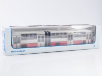 Масштабная модель 1:43 Городской сочлененный автобус Икарус-280.64, Ikarus-280.64, белый, красный низ, Советский Автобус (СОВА)