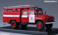 Коллекционная масштабная модель 1:43 Пожарный автомобиль АЦ-40 (130) 63Б с надписью Шарья, ПЧ 10 (SSM)