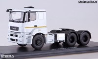 Коллекционная масштабная модель 1:43 Седельный тягач 6х4 КамАЗ-65206белый (SSM)