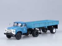Масштабная модель 1:43 ЗиЛ-130В1, голубой с полуприцепом ОдАЗ-885 голубой (SSM)