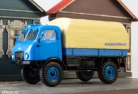 Коллекционная масштабная модель 1:43 Бортовой автомобиль 4х4 TATRA 805 голубой, с песочным тентом (SSM)