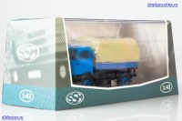 Коллекционная масштабная модель 1:43 Бортовой автомобиль 4х4 TATRA 805 голубой, с песочным тентом (SSM)